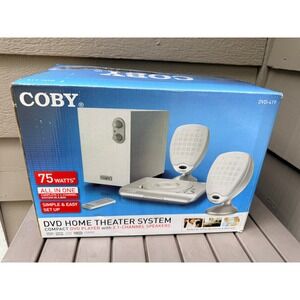 Coby DVD-419 Home Theater System 2.1 Channel 75W DVD Player Subwoofer New NWOB